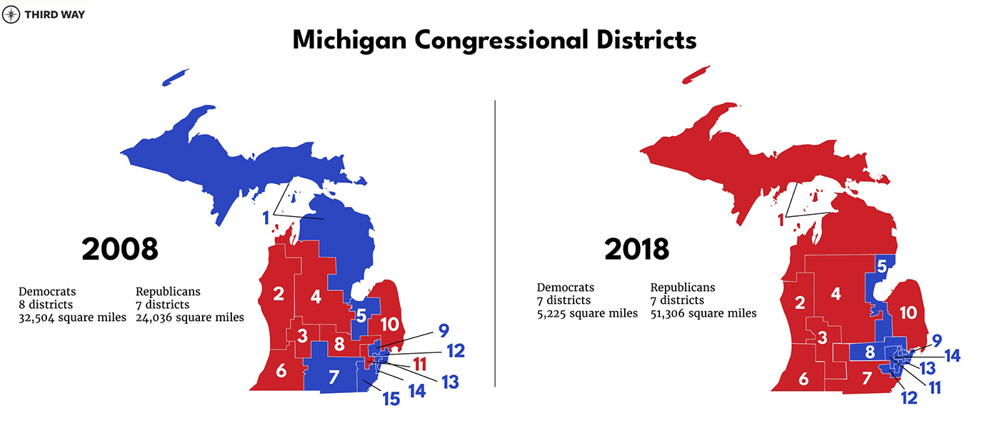 Michigan House districts in 2018 and 2018