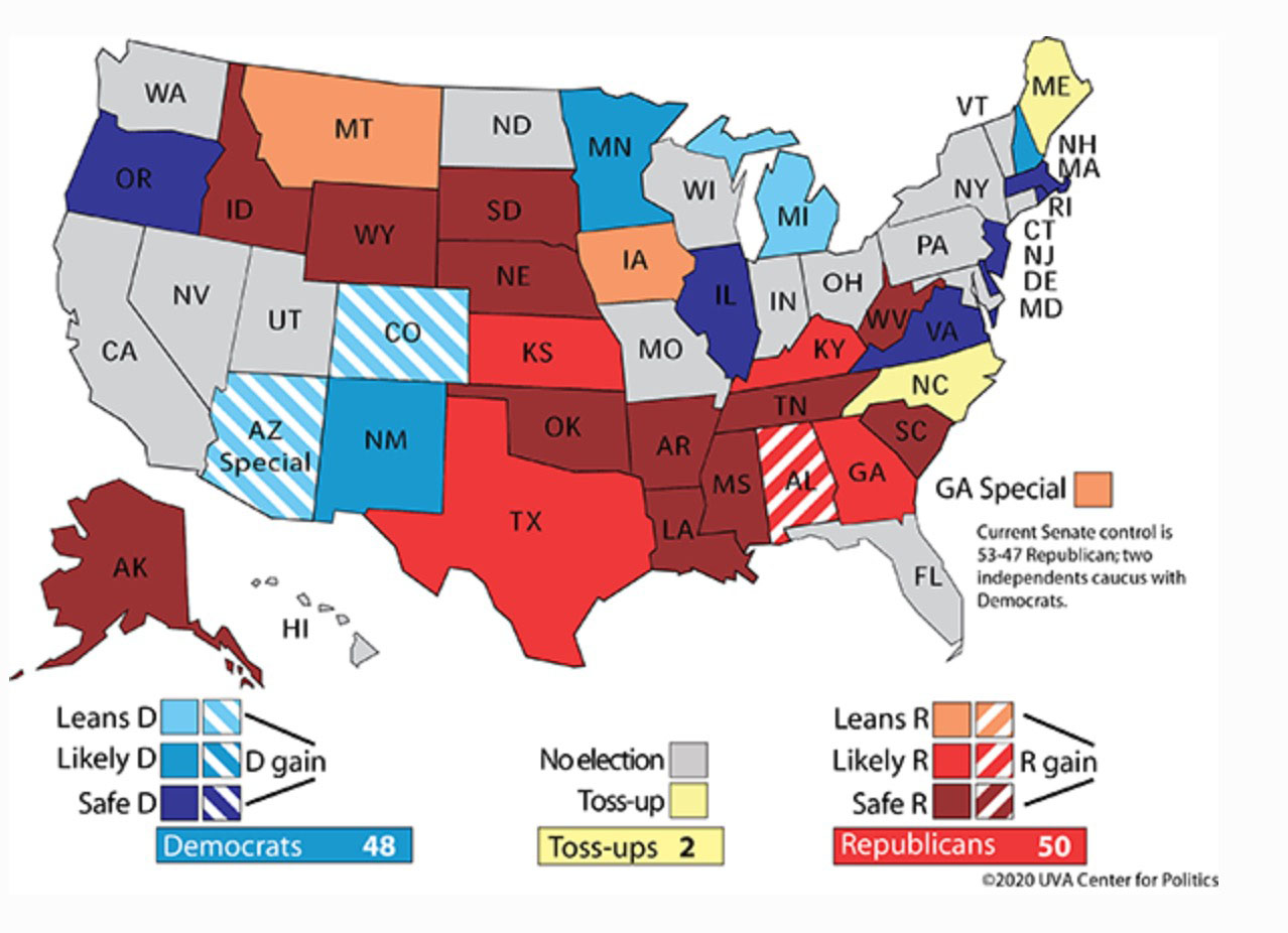 Crystal Ball's Senate map