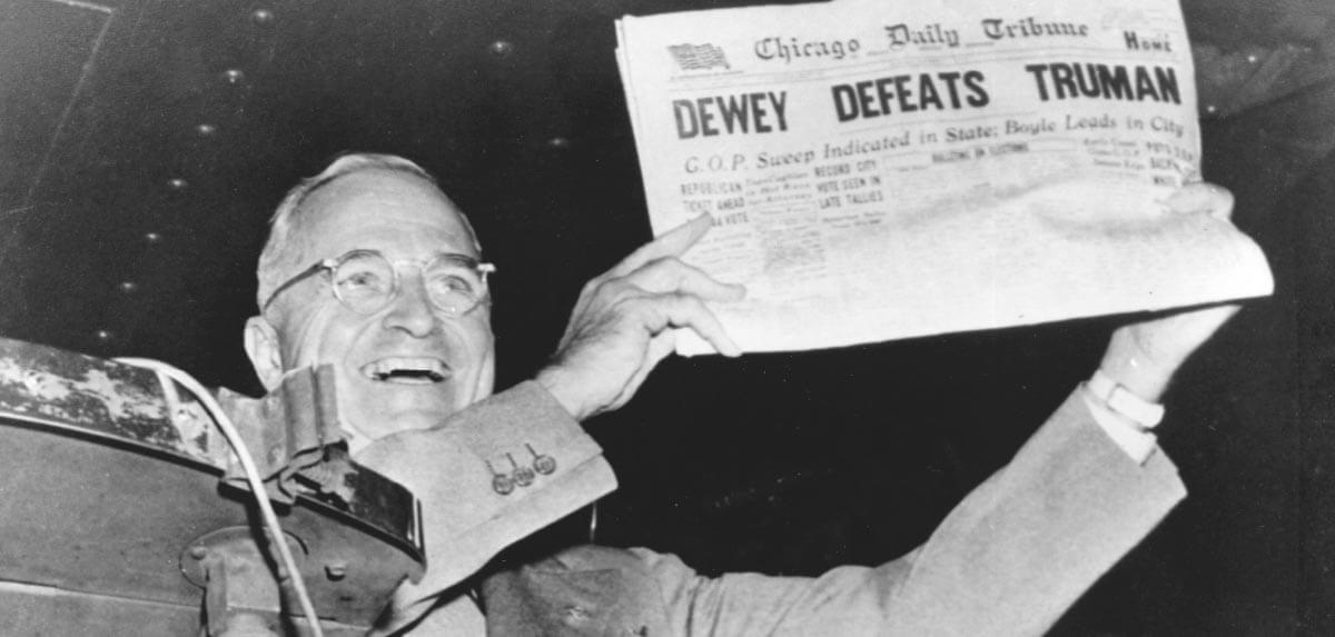 DEWEY DEFEATS TRUMAN headline