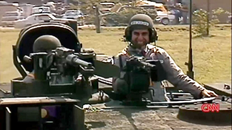 Michael Dukakis in a tank