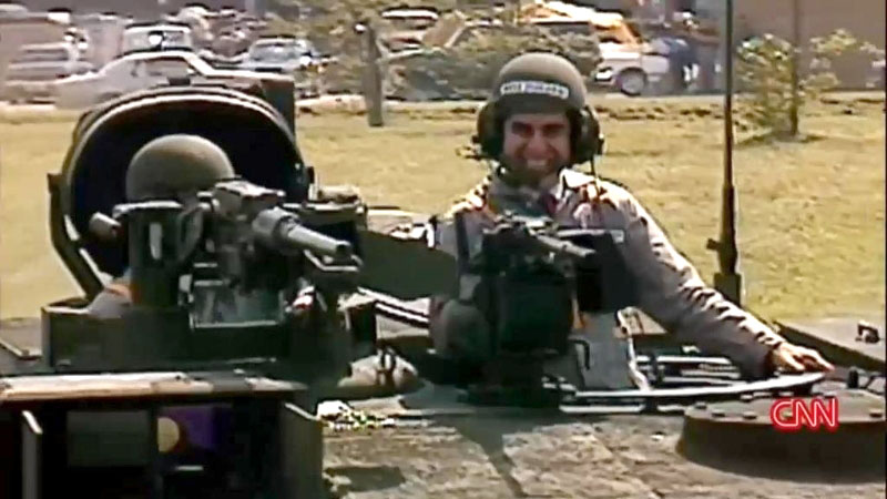 Michael Dukakis in a tank