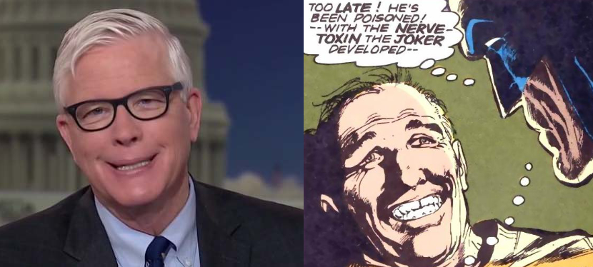 Hugh Hewitt's smile really
does look like the vacant, forced smile of a victim of the Joker