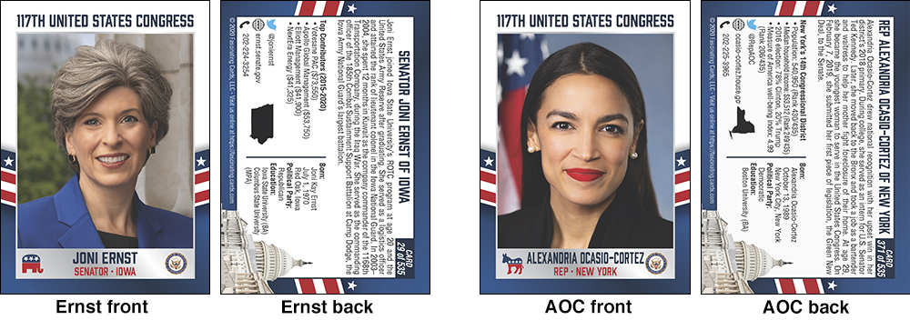 Congressional trading cards