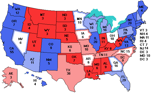 Electoral college map