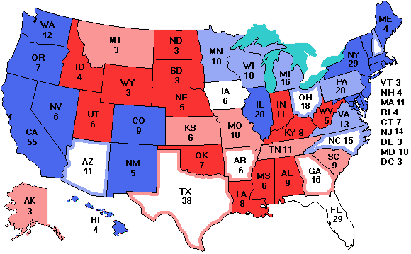 Electoral college map