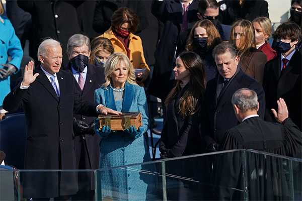 Biden being sworn in