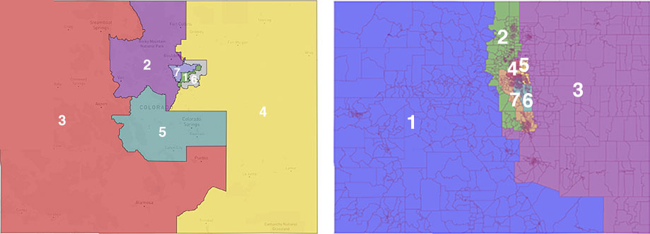 Actual CO map on left, hypothetical map on right