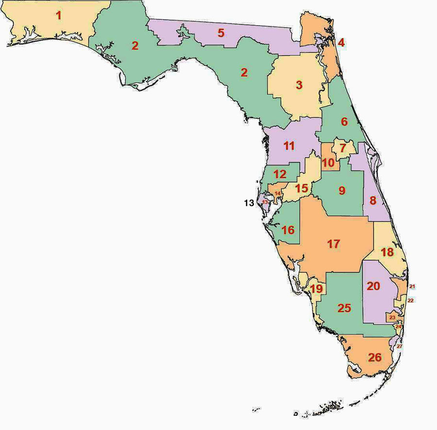 Fl Congressional Districts Map