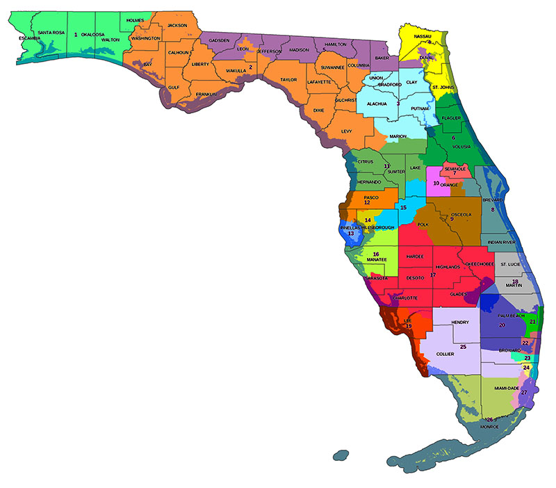 Florida congressional district map