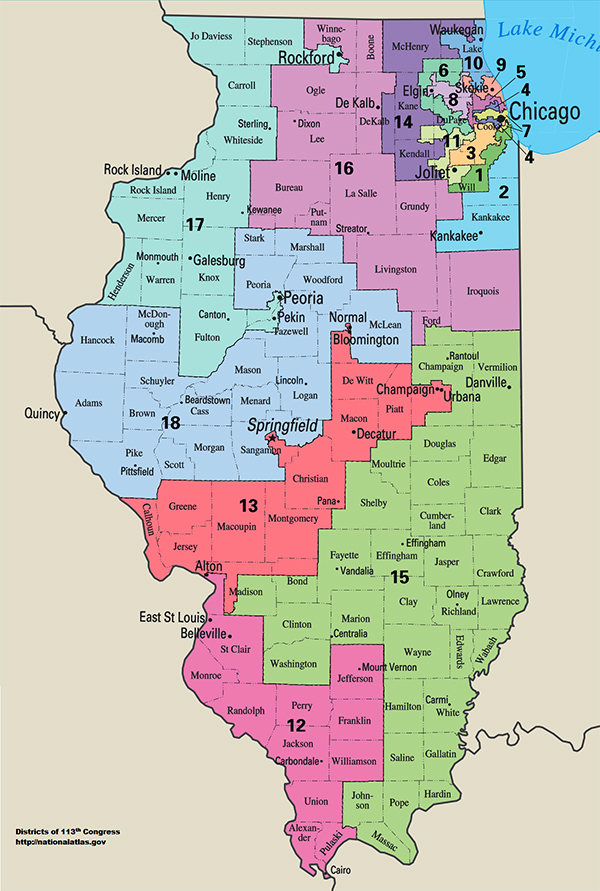 Illinois congressional district map