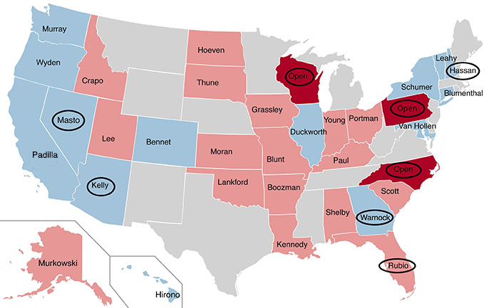 Competitive 2022 Senate races