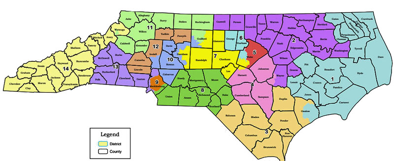 North Carolina House map for 2022