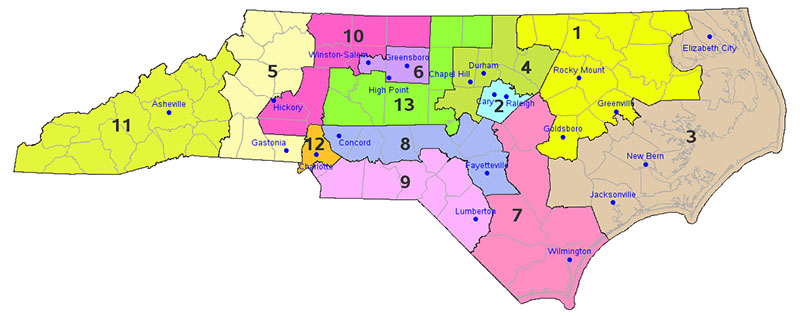 North Carolina congressional map