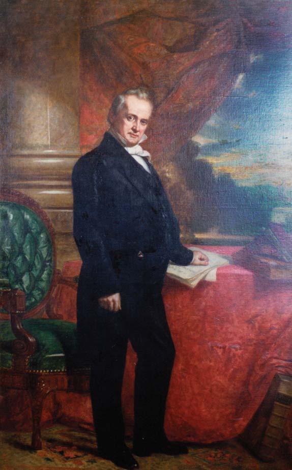 A not terribly good full-length portrait of James Buchanan when he was about 50 years old