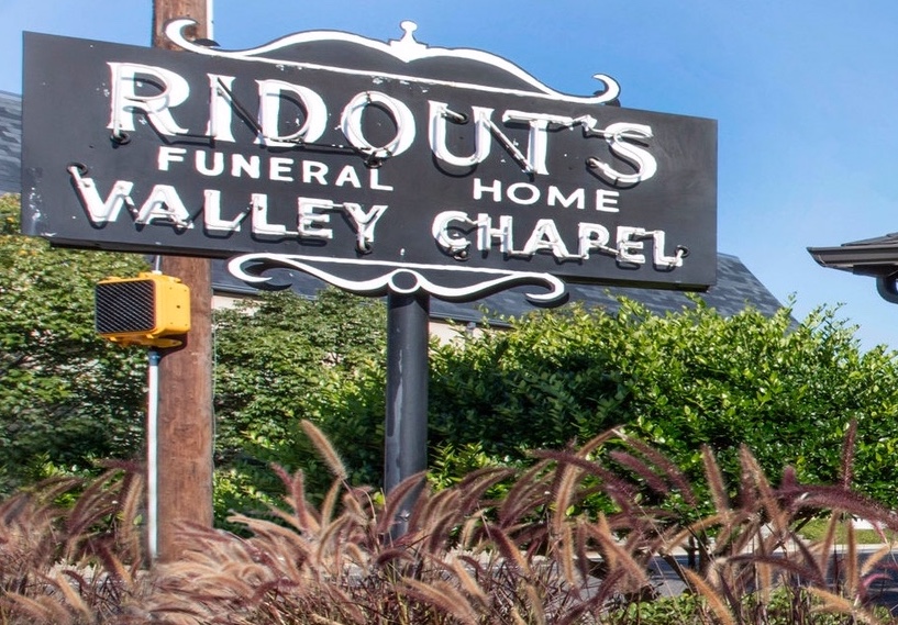 Sign for Ridout Funeral Home