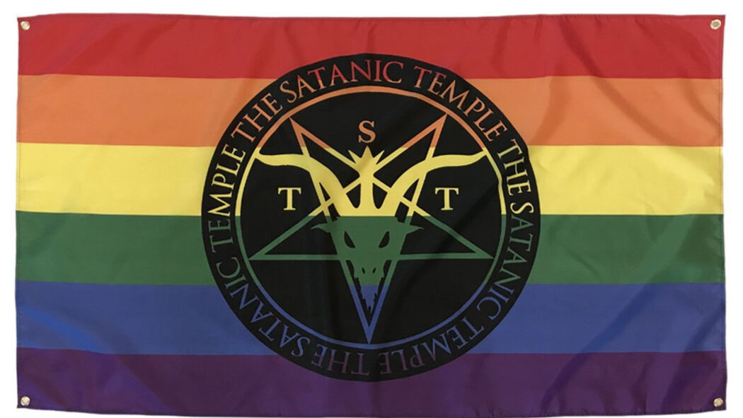 Rainbow Satanic temple flag