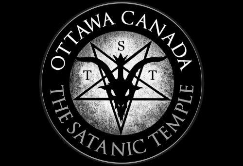 Ottawa, Canada chapter Satanic temple flag