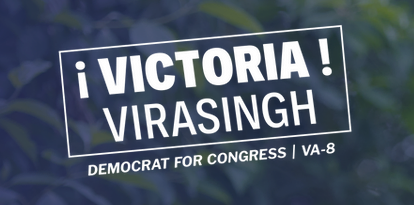 The candidate's first name,
Victoria, is flanked by an upside down exclamation point on the left and a right-side up one on the right, as is done for
exclamatory sentences in Spanish