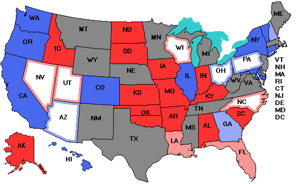 Electoral college map