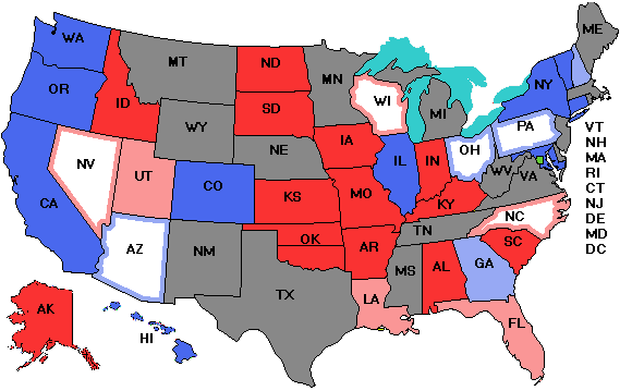 Electoral college map