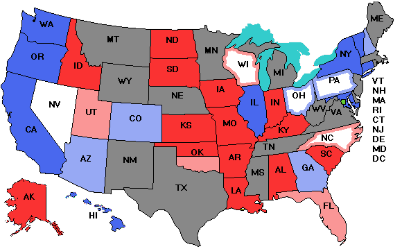 Electoral college map