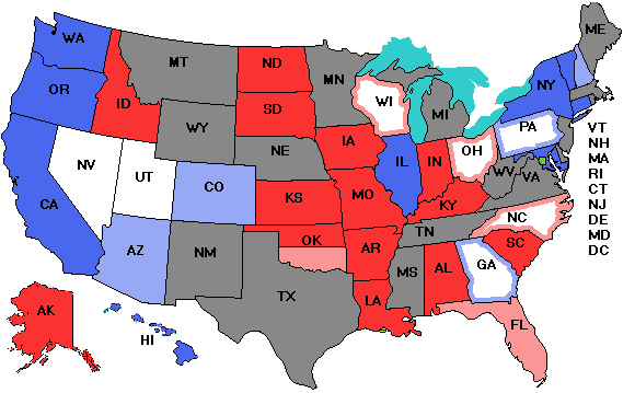 Electoral college map