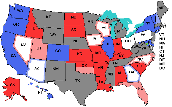 Electoral college map