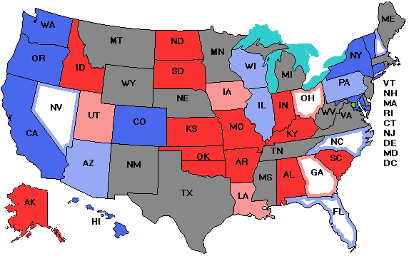 Electoral college map