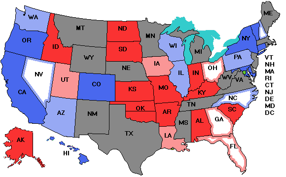 Electoral college map