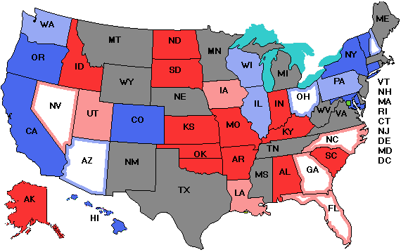 Electoral college map