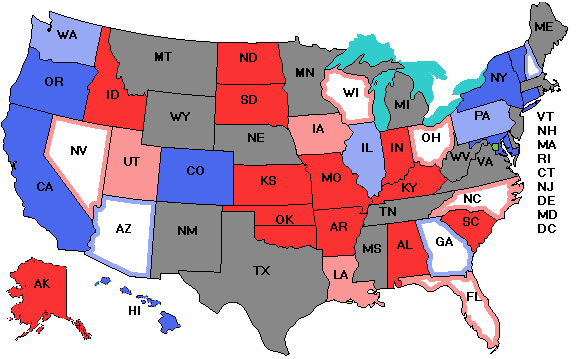 Electoral college map