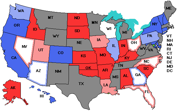 Electoral college map