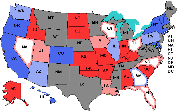 Electoral college map