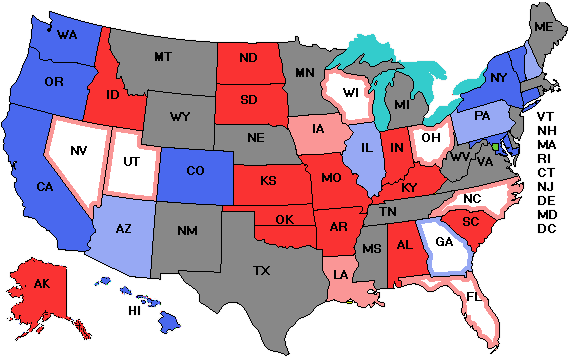 Electoral college map