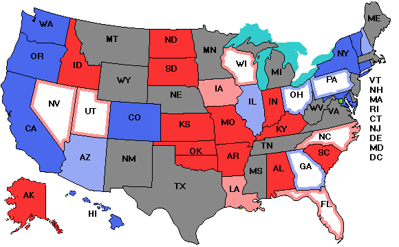 Electoral college map