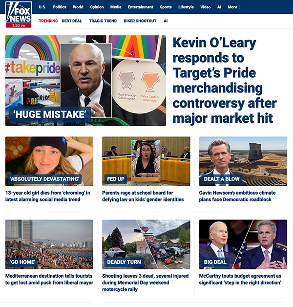Fox News Website May 28