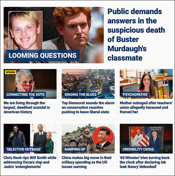 Fox News front page