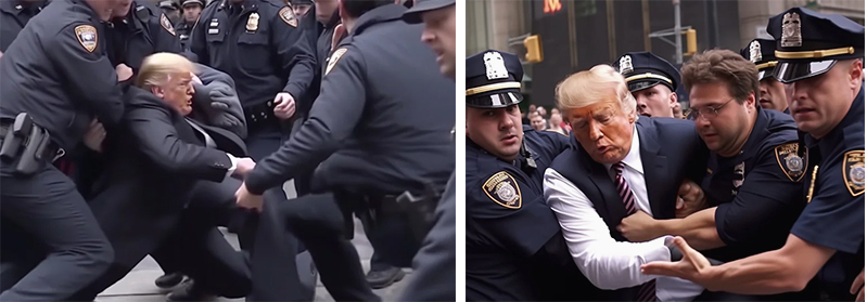 Fake photos of Trump being arrested