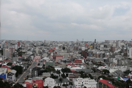 A city block viewed from above