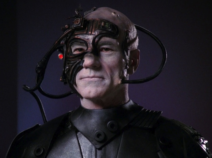 Patrick Stewart as Locutus of Borg from the show Star Trek: The Next Generation