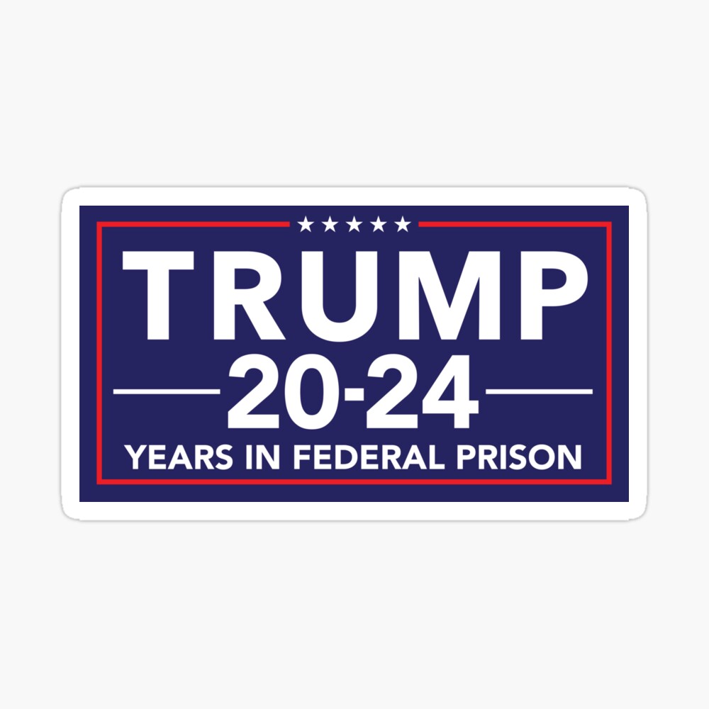 It's a parody of a Trump 
2024 placard, and says 'Trump 20-24 years'