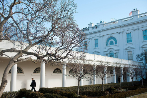 The executive residence is three
stories, the colonnade is only one story