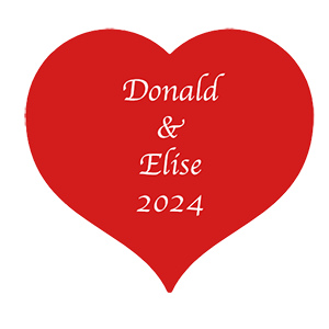 Heart with Donald and Elise in it