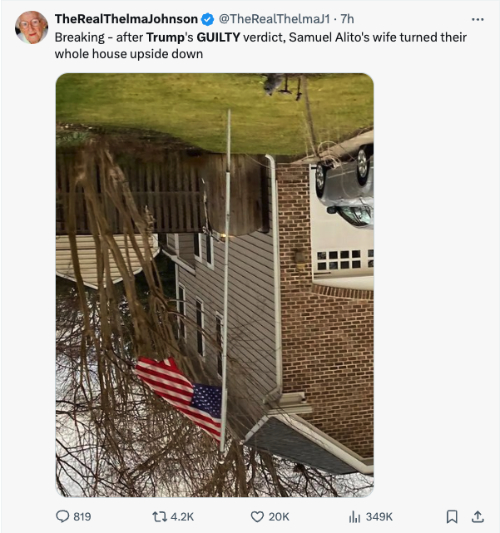 Breaking - after Trump's GUILTY verdict, Samuel Alito's wife turned their whole house upside down