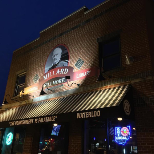 The Millard Fillmore Bar; the
awning is as described