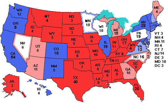 Electoral college map