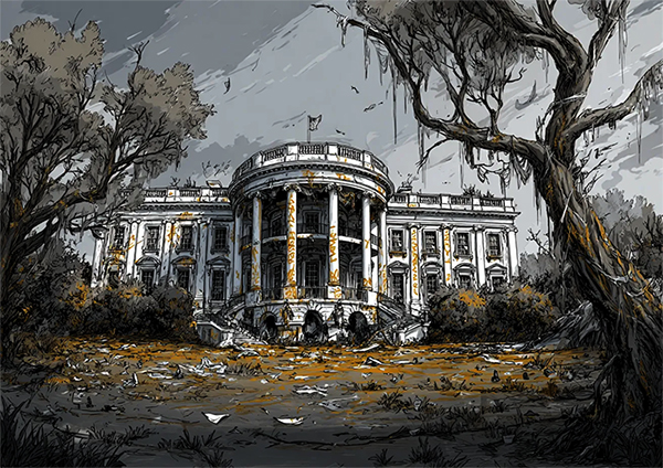 White House as a ghost house
