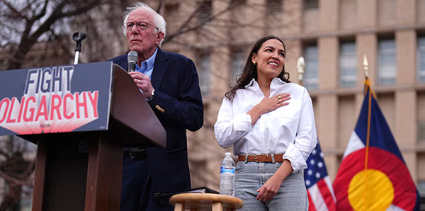 Sanders and Ocasio-Cortez Fight Oligarchy rally