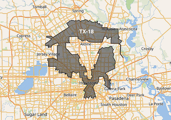 Map of TX-18