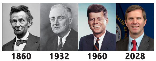 It's the poster
for the movie 'Running Man' except with Beshear's face